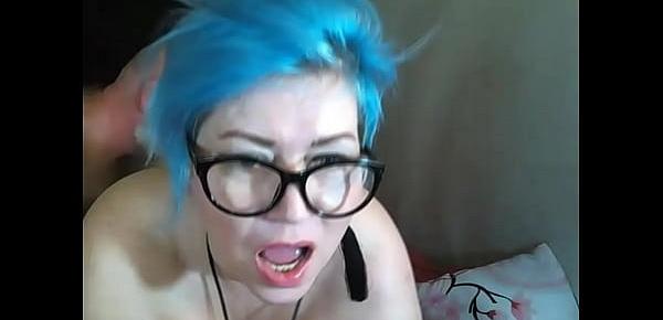  My mature lustful blue-haired whore! My dear wife, my submissive slutty ))